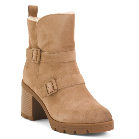 NATURALIZER PREMIUM Brown Suede Verney Booties - Picture 1 of 2